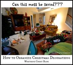 
                    
                        A common sense way to organize Christmas decorations - nothing fancy or expensive!
                    
                