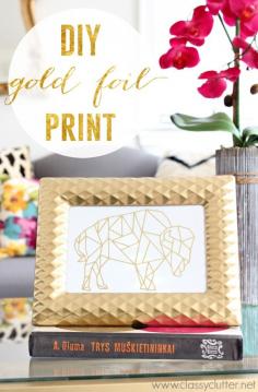 
                    
                        DIY Gold Foil Print - Make any shape, wording or design you want!   @Silhouette America #SilhouetteCAMEO
                    
                