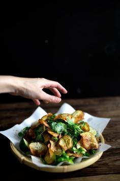 
                    
                        Potato Chips and Thai Herb Salad
                    
                
