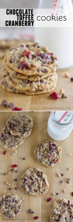 
                    
                        Chocolate Toffee Cranberry Cookies
                    
                