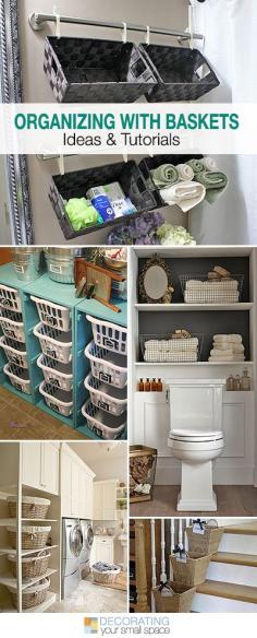 
                    
                        Organizing with Baskets • A roundup of great Ideas and Tutorials!
                    
                