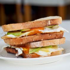 
                    
                        The best #breakfast #sandwich of all time - eggs, avocado, mayo, mustard and sharp cheddar is all you need. #glutenfree
                    
                