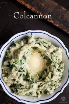 
                    
                        Colcannon! Irish mashed potatoes mixed with greens and scallions and lots of butter and cream. ~ SimplyRecipes.com
                    
                