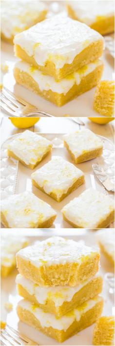 Lemon Lemonies - Like brownies, but made with lemon  white chocolate! Dense, chewy, not cakey  packed with big, bold lemon flavor!