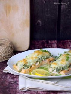
                    
                        Salmon baked with spinach and mozzarella
                    
                