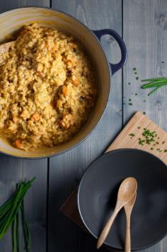 
                    
                        Meatless Loaded Sweet Potato Risotto
                    
                