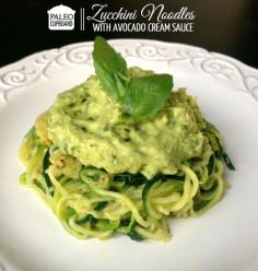 zucchini noodles avocado sauce