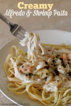
                    
                        A delicious and creamy Alfredo and Shrimp past recipe. A perfect pasta recipe! #Creamy_Alfredo #Shrimp_Pasta
                    
                