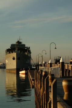 
                    
                        In my shadow, HMAS Castlemaine, at Gem Pier, Williamstown, Victoria, Australia
                    
                