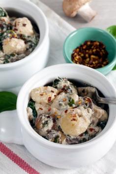 
                    
                        Baked Gnocchi with Spinach and Mushrooms (Dairy Free)
                    
                