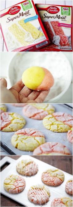 
                    
                        Strawberry Lemonade Cookies .
                    
                