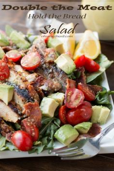 Double the Meat Hold the Bread BLT Salad Recipe with Tomatoes and Avacados yum