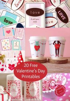 free Valentine's printables