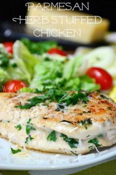 Parmesan and Herb Stuffed Chicken 1 (c) #chicken #parmesan #food #Great Food #yummy food| http://my-i-love-photos-of-foods.blogspot.com