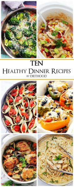 
                    
                        TEN Healthy Easy Dinner Recipes | www.diethood.com
                    
                