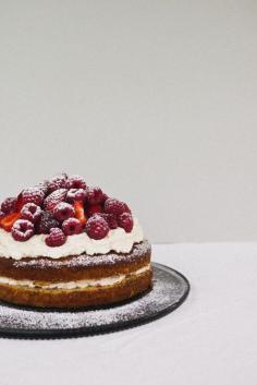 Lemon Poppy Seed Cake with Strawberry Cream | Baking Magique