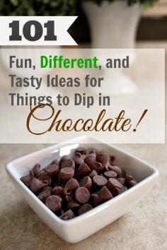 101 Tasty Ideas For Things To Dip In Chocolate