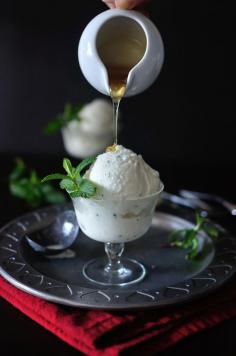 
                    
                        Salted Honey and Mint Frozen Yogurt
                    
                