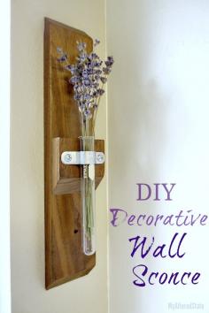 decorative wall sconce lavender upcycle wood wall decor