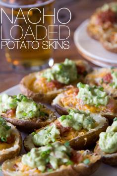 Nacho Loaded Potato Skins - football food