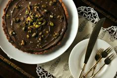 
                    
                        Dark Chocolate Cardamom Mousse Tart with a Candied Ginger Crust
                    
                