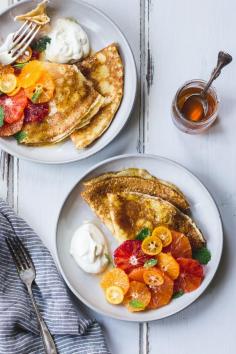 
                    
                        RICOTTA CRÈPES WITH WHIPPED RICOTTA, CITRUS, HONEY + MINT {GLUTEN-FREE}
                    
                