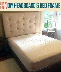 
                    
                        How To Build a DIY Upholstered Headboard and Bed Frame | Step-by-step Tutorial and How-To for Cool and Easy DIY Headboard with Simple Do It Yourself Upholstery diyready.com/...
                    
                