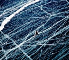 
                    
                        Frozen Lake Baikal in Russia
                    
                