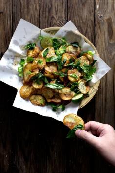 
                    
                        POTATO CHIPS AND THAI HERBS SALAD
                    
                