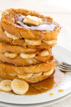 Banana Stuffed French Toast - Cooking Classy... My favorite breakfast food ever!!