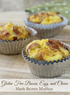 Gluten Free Bacon, Egg, and Cheese Hash Brown Mufins #OreIdaHashBrown #shop