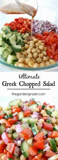 
                    
                        LOVE this salad! Crisp and refreshing with a protein boost and easy red wine vinegar-oregano dressing (vegan, gluten-free)
                    
                