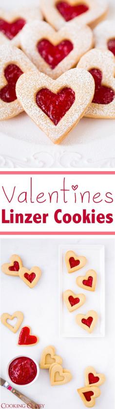 
                    
                        Heart Linzer Cookies - these cookies taste heavenly! Perfect for Valentines Day!
                    
                