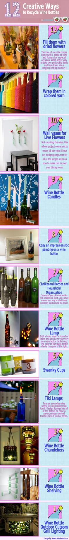 12 creative things to do with recycled wine bottle