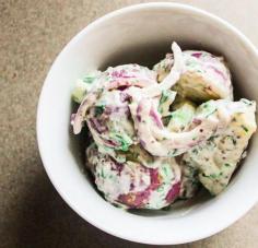 
                    
                        Creamy Potato Salad with Fresh Herbs and Grainy Dijon Mustard
                    
                