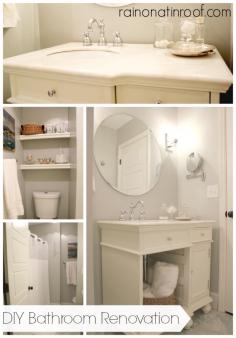 
                    
                        This bathroom renovation was done for UNDER $700!! It was even featured in This Old House too! DIY Bathroom Renovation
                    
                