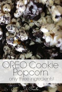 Oreo Cookie Popcorn Recipe - my 2 favorite foods!!!!!