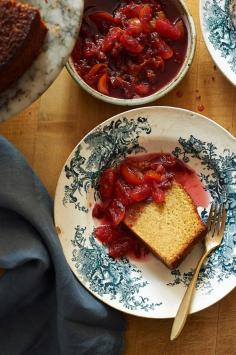 
                    
                        Olive Oil Cake with Compote
                    
                