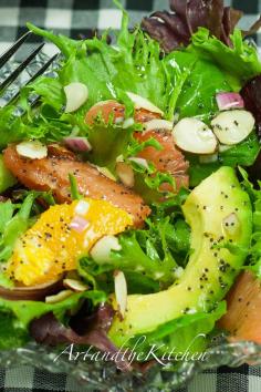 
                    
                        Avocado Citrus Salad | Art and the Kitchen, a delicious refreshing salad with homemade poppyseed dressing
                    
                