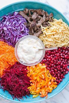 
                    
                        Beet and Pomegranate Kaleidoscope Salad – beautiful and scrumptious! natashaskitchen
                    
                