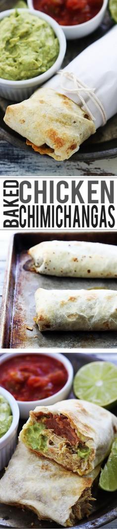 
                    
                        Crispy, healthy baked (not fried!) chicken chimichangas you can whip up in a hurry!
                    
                