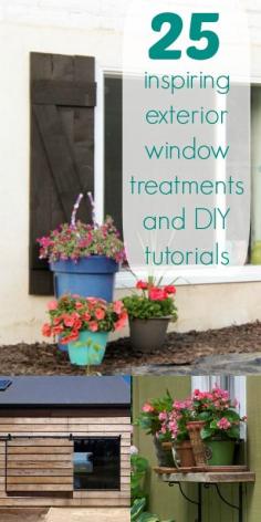 25 inspiring exterior window treatments and diy tutorials 25 Inspiring Outdoor Window Treatments window wooden pergola awning