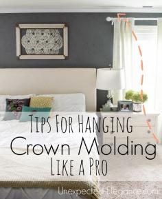 
                    
                        Have you always wanted to add crown molding to a space but are paralyzed by fear of not doing it right?  Get some awesome Tips for Hanging Crown Molding Like a Pro....from a NON-PRO!
                    
                