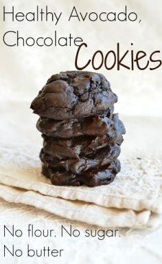 
                    
                        I need to try these...Avocado chocolate cookies - no flour, no sugar, no butter.
                    
                