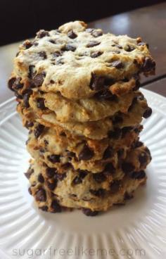 
                    
                        Low Carb Chocolate Chip Cookies - 1.4 net carbs each - Easy, no special ingredients and VERY good!
                    
                