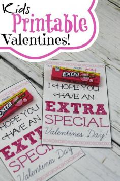 
                    
                        Kids Printable Valentines Using Extra Gum! A fun Valentine's Day Gift for Kids!
                    
                