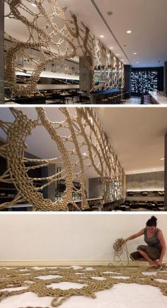
                    
                        Mantzalin Creates A Handmade Rope Screen For A New York Restaurant
                    
                