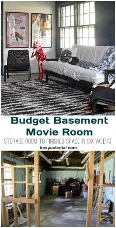 This basement rec room transformation was done in 6 weeks on a budget - love all the fun touches. Perfect for tweens and teens.