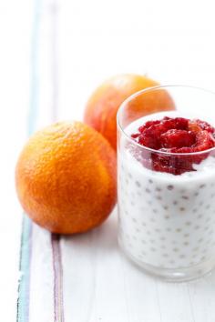 
                    
                        Coconut Tapioca Pudding with Sliced Blood Orange and Raw Sugar Crunch
                    
                