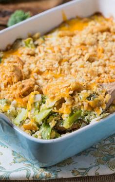 
                    
                        Broccoli Casserole with a cheesy Ritz cracker topping. We look forward to this casserole every Thanksgiving.
                    
                